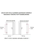 Trim Titanyum Aynalı Yale Çelik Kapı Kolu Sol Basar Tek Yön thumbnail 4