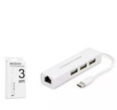 Hadron Hdx7007 Type-C Hub Combo 3-Usb + Lan Beyaz thumbnail 1
