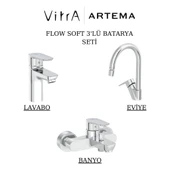 Artema Flow Soft Batarya Seti 3’lü Banyo-Lavabo-Eviye thumbnail 1