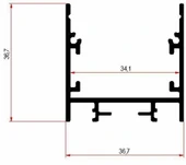 Lineer Sıvaüstü Asma Sarkıt Pcb Led Profil Armatür thumbnail 7