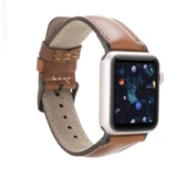 Apple Watch Uyumlu Deri Kordon 38-40-41mm RTST2EF Taba thumbnail 1