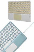 Bluetooth Touchpad Klavye Ultra İnce Taşınabilir Q Klavye thumbnail 3