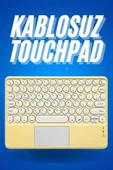 Bluetooth Touchpad Klavye Ultra İnce Taşınabilir Q Klavye thumbnail 2