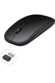 Kablosuz Mouse Fare Şarjlı Bluetooth Wireless Çift Modlu Sessiz thumbnail 2