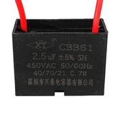 2.5UF 450VAC Siyah 10Cm Kablolu Kare Tip Kutupsuz Kondansatör thumbnail 1