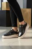 Siyah Bağcıklı Kadın Sneaker thumbnail 3