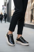 Siyah Bağcıklı Kadın Sneaker thumbnail 3