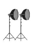 GVM P80S-2D 80W Softbox'lı Spot LED Işık 2'li Set thumbnail 1