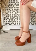 Kawer Taba Cilt Topuklu Ayakkabı thumbnail 3