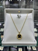 Jade'm Gold Paslanmaz Çelik Dört Yapraklı Yonca Kolye thumbnail 3