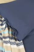 Basic Indigo-bej Çift Taraflı Çift Kişilik Nevresim Pike Takımı thumbnail 11