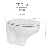 Creavit Perla Asma Klozet TP320 Kapak Hariç thumbnail 4