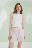 Pembe Kurdele Crop Şort Takım thumbnail 1