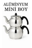Alüminyum Küre Çaydanlık Mini Boy Siyah Kulp thumbnail 1