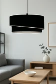 Vivido Home Siyah Astra Kumaş Avize thumbnail 1