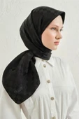 Jakarlı İpek Pamuk Dama Eşarp - 4464 thumbnail 6