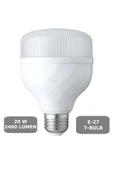 20W Torch Ampul E27 T-BULB Led Beyaz Renk 2400 Lümen thumbnail 1