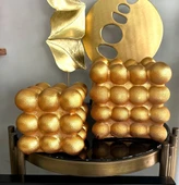 Dekoratif 2 Li Bubble Biblo Polyester Gold Renkli thumbnail 2