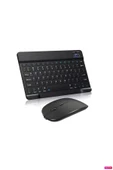 Bluetooth Slim Klavye +Mouse Android İOS,Windows,TV ve Tablet Telefon Uumlu Şarjlı Klavye Mouse Set thumbnail 1