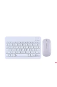 Bluetooth Slim Klavye +Mouse Android İOS,Windows,TV ve Tablet Telefon Uumlu Şarjlı Klavye Mouse Set thumbnail 3