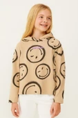 Smile Kapüşonlu Kız Çocuk Sweatshirt thumbnail 1