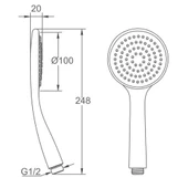 Bocchi Air2 100R El Duşu Krom 5500-0010 thumbnail 2
