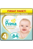 Prima Premium Care 4 Numara Maxi 84lü Bebek Bezi thumbnail 1