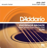 DADDARIO EJ15 AKUSTİK GİTAR TEL SETİ, 10-47, PHOSPHOR BRONZE, EXTRA LIGHT thumbnail 1