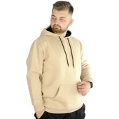 Erkek Sweatshirt Kapşonlu Pocket Basic  20562 Bej thumbnail 2