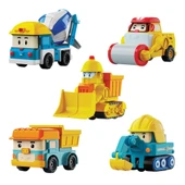 Robocar Poli Mini İnşaat Araçları 5'li Set 0761 thumbnail 1