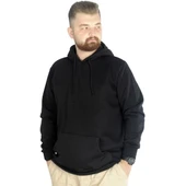 Erkek Sweatshirt Kapşonlu Kanguru Pocket Basic  20562 Siyah thumbnail 1