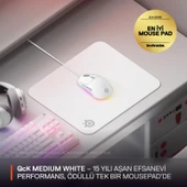 SteelSeries QcK Medium Gaming Oyun Mousepad - Beyaz thumbnail 2