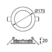 Jüpiter Slim Led Panel 12W 6500K LD472-Beyaz thumbnail 2