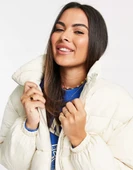 Pull & Bear Dik yakalı şişme mont thumbnail 3