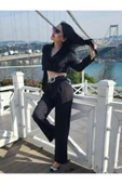 Siyah Crop Ceket Pantolon Takımı thumbnail 3