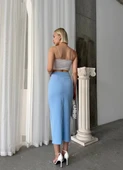 Uzun düğmeli etek thumbnail 5