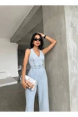 Tasarım İthal Kot Tulum Denim Jeans Tulum thumbnail 2
