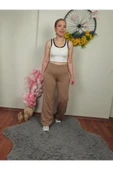 Krep Kumaş Camel Palazzo Pantolon thumbnail 3