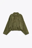 Süet Apoletli Bomber Ceket thumbnail 4