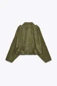 Süet Apoletli Bomber Ceket thumbnail 5