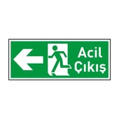 ACİL ÇIKIŞ LEVHASI PVC SOL YÖN thumbnail 2
