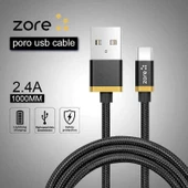Zore Poro Type-C Usb Kablo 1M thumbnail 1