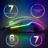Zore Onikuma CW905 RGB Oyuncu Mouse thumbnail 5