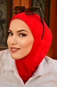 Aişe Tesettür Kırmızı Relax Bone thumbnail 1