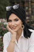 Aişe Tesettür Siyah Tokalı Bone thumbnail 2