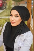 Aişe Tesettür Siyah Oversize Hijab thumbnail 1