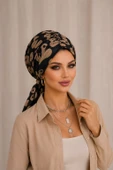 Aişe Tesettür Bahar Yeşili Tokalı Bone thumbnail 2