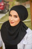 Aişe Tesettür Siyah Oversize Hijab thumbnail 3