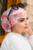 Aişe Tesettür Pudra Bahar Çapraz Bone thumbnail 1