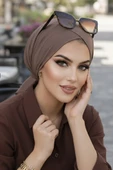 Aişe Tesettür Vizon Çapraz Bone thumbnail 2